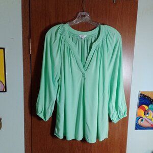 Crown & Ivy Womens Long Sleeve Blouse